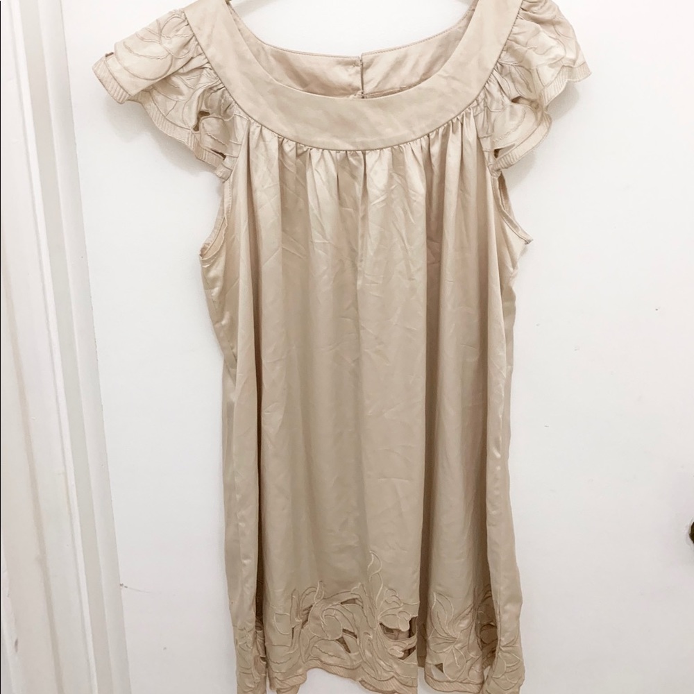 Forever 21 Beige Short Silk dress
